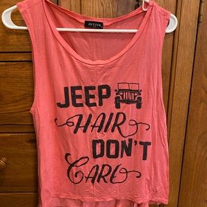 Zutter brand tank “jeep hair don’t care” size small